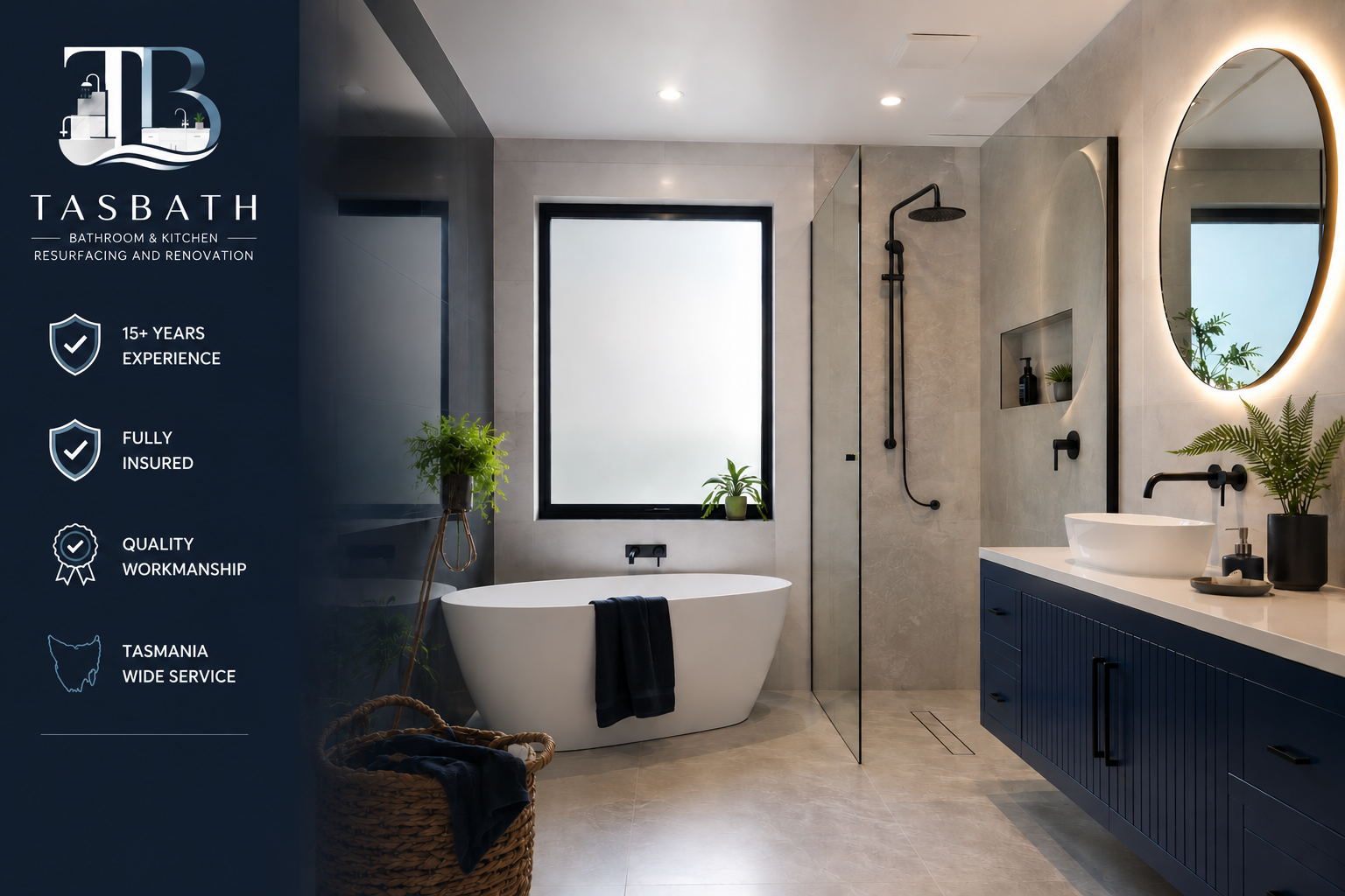 TAS Bath bathroom and kitchen branding